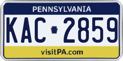 PA license plate KAC2859