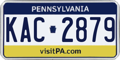 PA license plate KAC2879