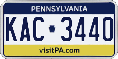 PA license plate KAC3440