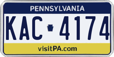 PA license plate KAC4174