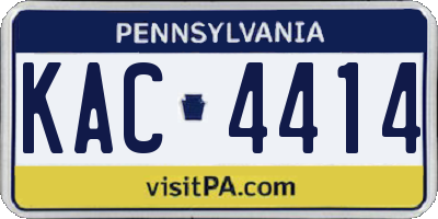 PA license plate KAC4414