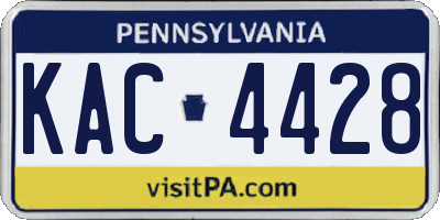 PA license plate KAC4428