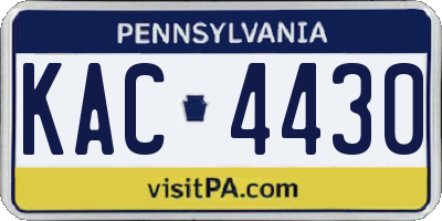 PA license plate KAC4430