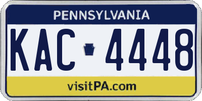 PA license plate KAC4448
