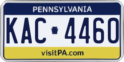 PA license plate KAC4460