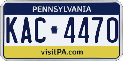 PA license plate KAC4470