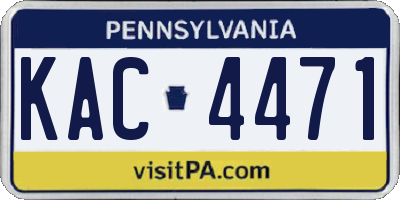PA license plate KAC4471