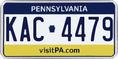 PA license plate KAC4479