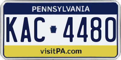 PA license plate KAC4480