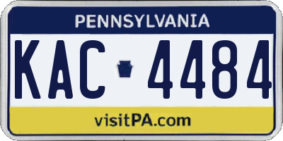 PA license plate KAC4484
