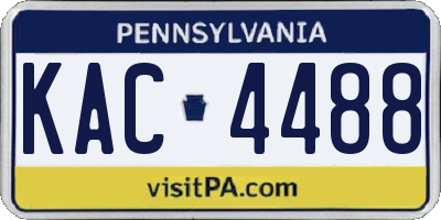 PA license plate KAC4488