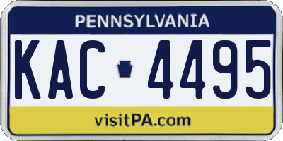 PA license plate KAC4495