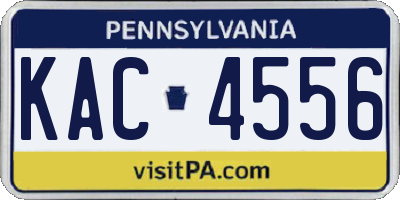 PA license plate KAC4556
