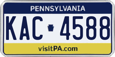 PA license plate KAC4588