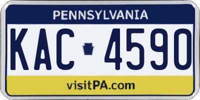 PA license plate KAC4590