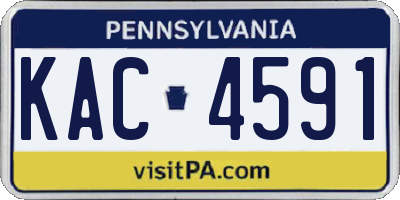 PA license plate KAC4591