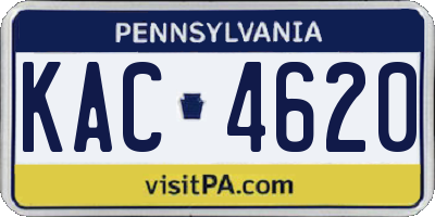 PA license plate KAC4620