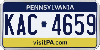 PA license plate KAC4659