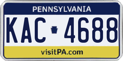 PA license plate KAC4688
