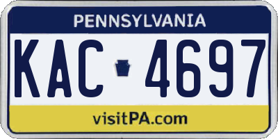 PA license plate KAC4697