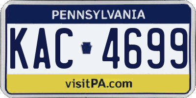 PA license plate KAC4699