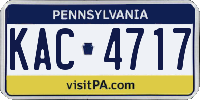 PA license plate KAC4717
