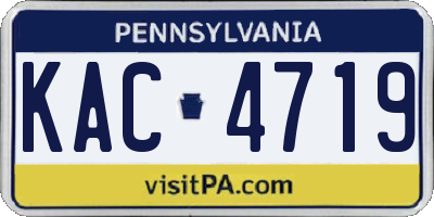 PA license plate KAC4719