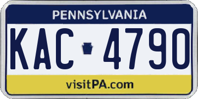 PA license plate KAC4790