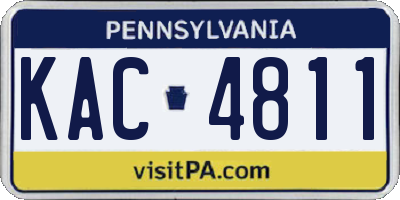 PA license plate KAC4811