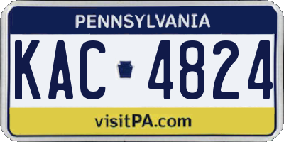 PA license plate KAC4824