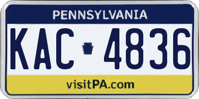 PA license plate KAC4836