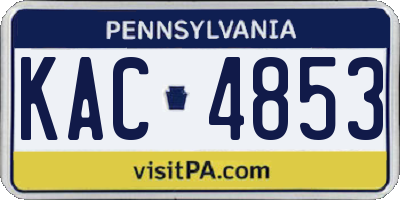 PA license plate KAC4853