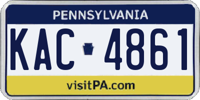 PA license plate KAC4861