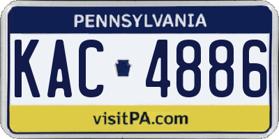 PA license plate KAC4886