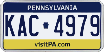 PA license plate KAC4979