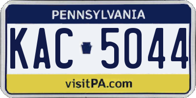 PA license plate KAC5044