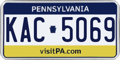 PA license plate KAC5069