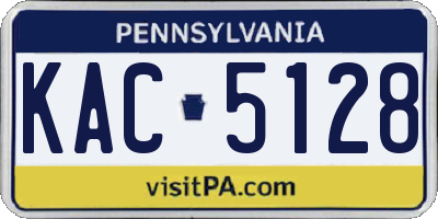 PA license plate KAC5128