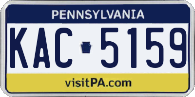 PA license plate KAC5159