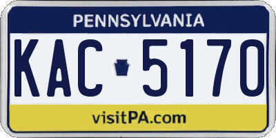 PA license plate KAC5170