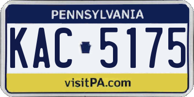 PA license plate KAC5175