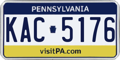 PA license plate KAC5176