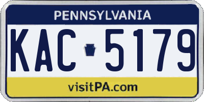 PA license plate KAC5179