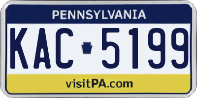 PA license plate KAC5199