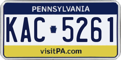 PA license plate KAC5261
