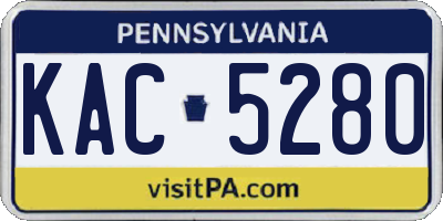 PA license plate KAC5280