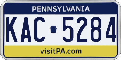 PA license plate KAC5284