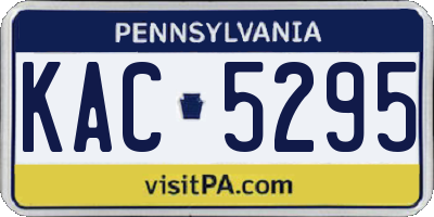 PA license plate KAC5295