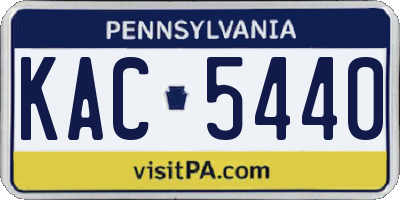PA license plate KAC5440
