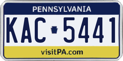 PA license plate KAC5441
